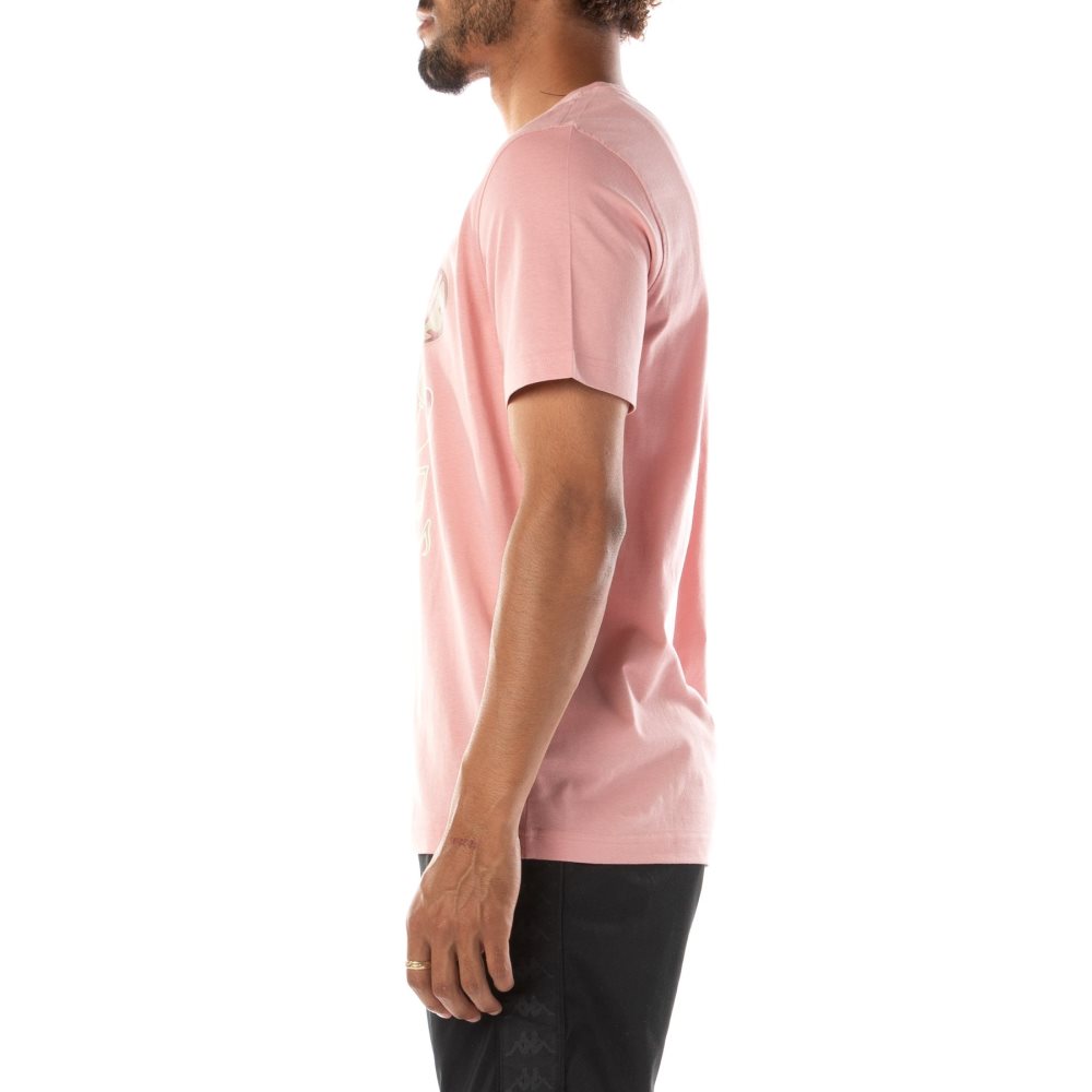 Kappa Logo Tutto T Shirts Light Pink | 41280-IMZQ