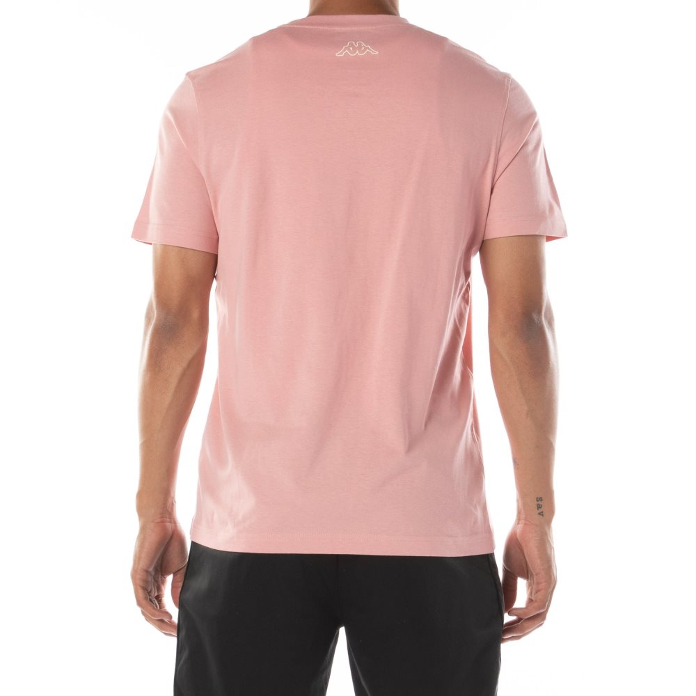 Kappa Logo Tutto T Shirts Light Pink | 41280-IMZQ