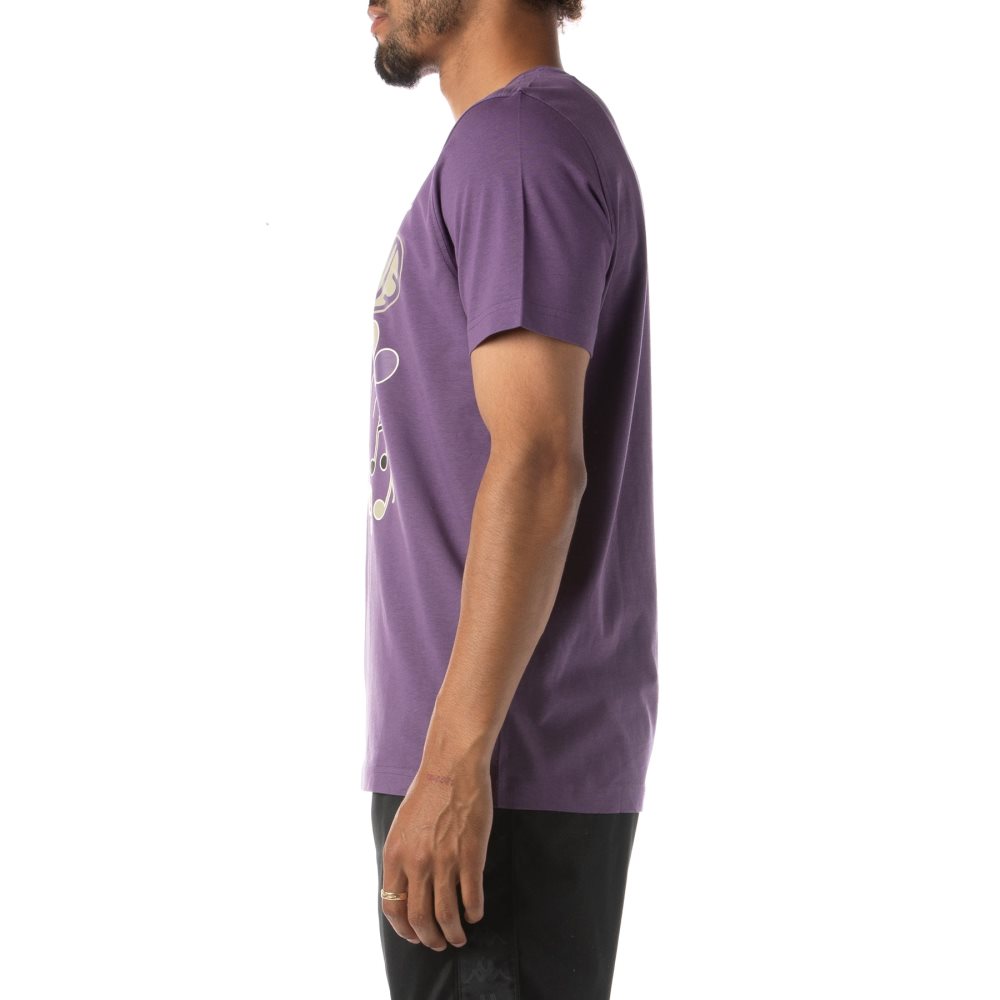 Kappa Logo Tutto T Shirts Purple | 67985-WXIA