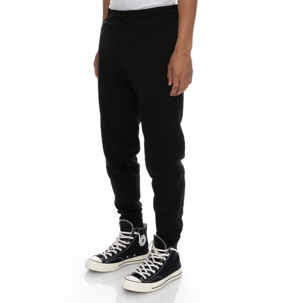 Kappa Logo Zanok Sweatpants Black | 79854-BNKY