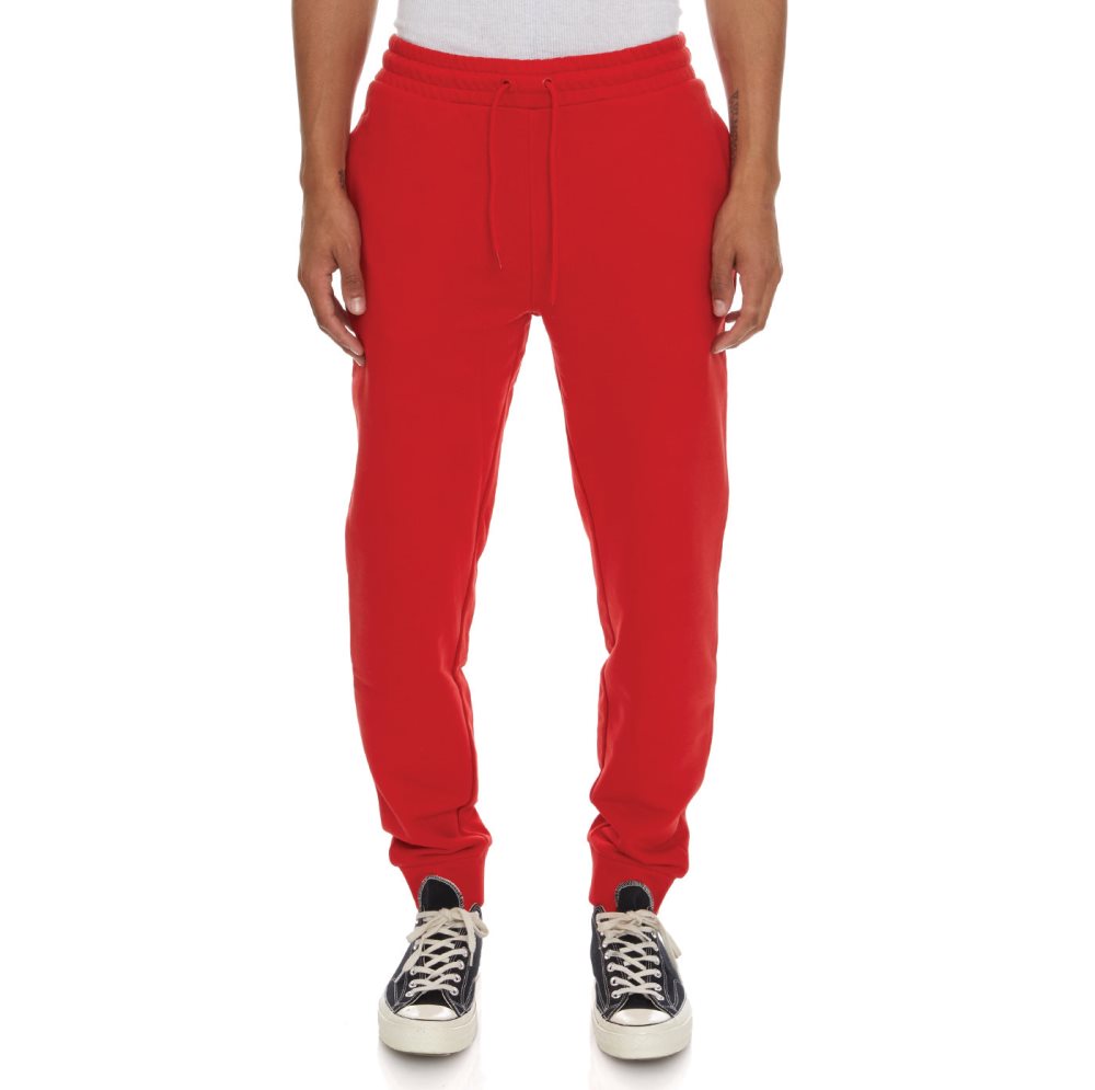 Kappa Logo Zanok Sweatpants Red Coral | 48726-ZEDA